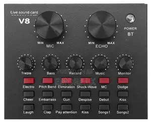 V8 USB 5.0 Audio Sound Card External Headphone Microphone