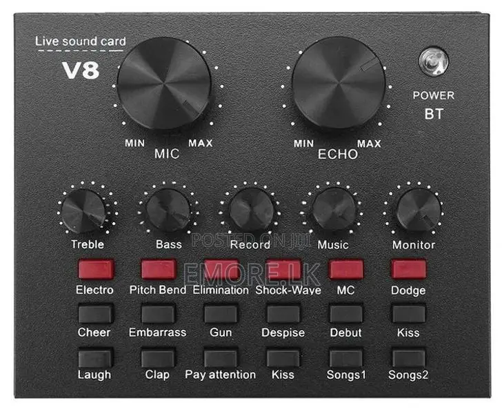 V8 USB 5.0 Audio Sound Card External Headphone Microphone