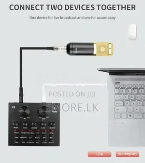 V8 USB 5.0 Audio Sound Card External Headphone Microphone