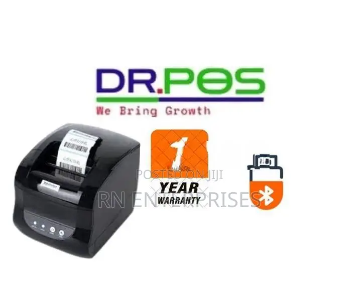 POS Barcode Printer 2 in 1 Bluetooth Receipt Label