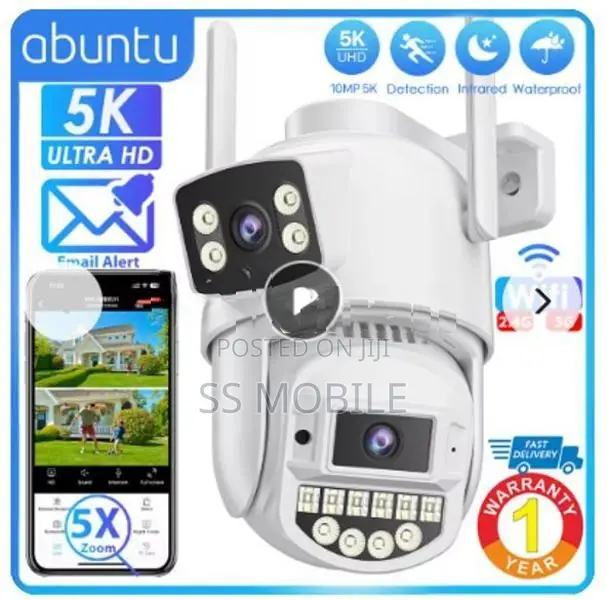 10 Mp Wifi Ptz Camera Outdoor Dual Lens 5 X Digital Zoom