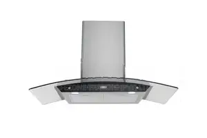 New Chimney Type Cooker Hood - Glass (Black & Silver)