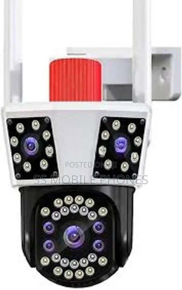 3 Lens 12MP WIFI IP Camera 8X Zoom Dual Screen PTZ