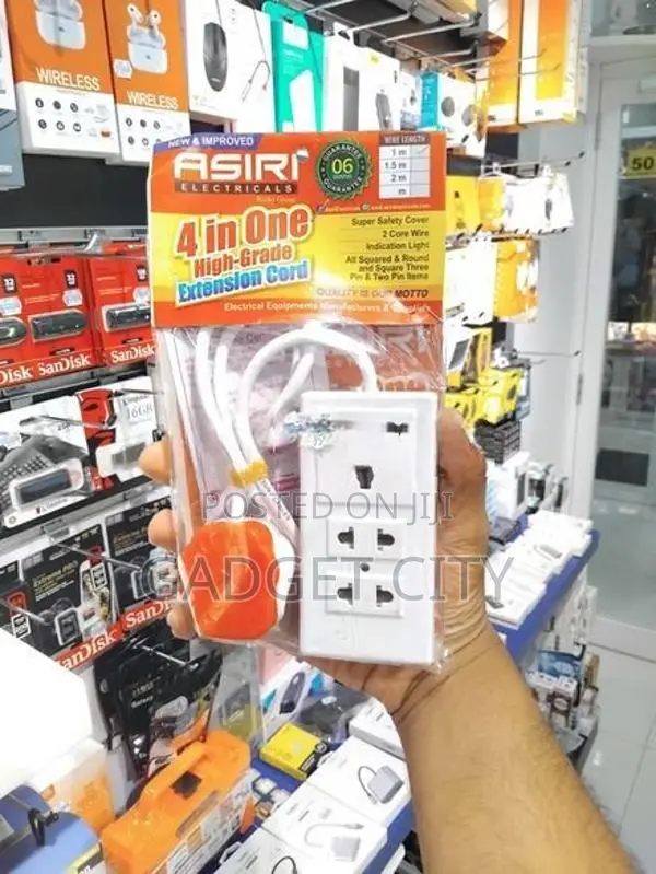 4 in 1 High Grade Extension Cord 1M