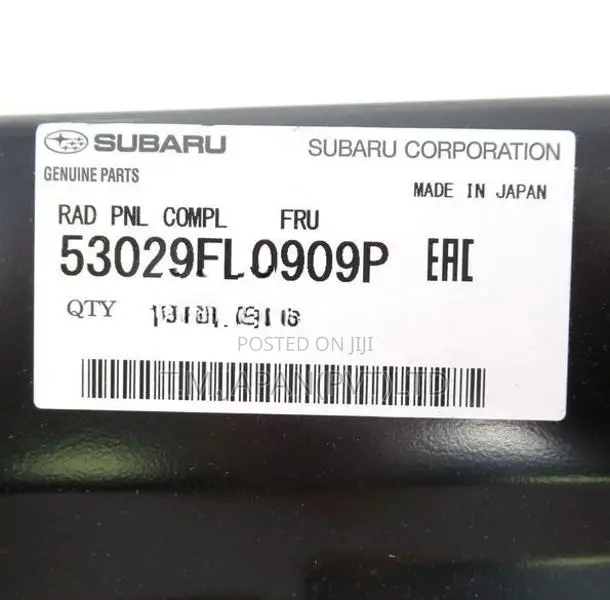 Subaru Crosstrek Radiator Upper Tie Bar Brandnew