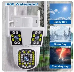 3 Lens 12MP WIFI IP Camera 8X Zoom Dual Screen PTZ