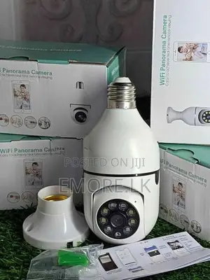 360 Ptz Wi Fi Bulb Camera Cctv Security Rotatable Wireless Ip