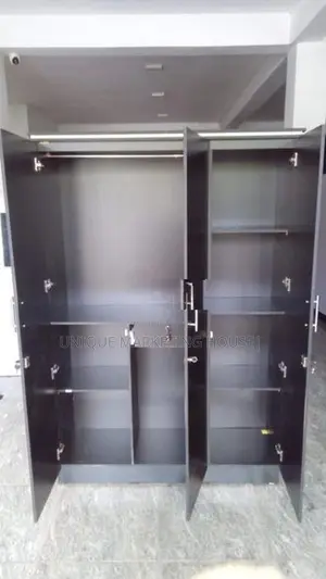 Modern Classic 3 D Black Wardrobe