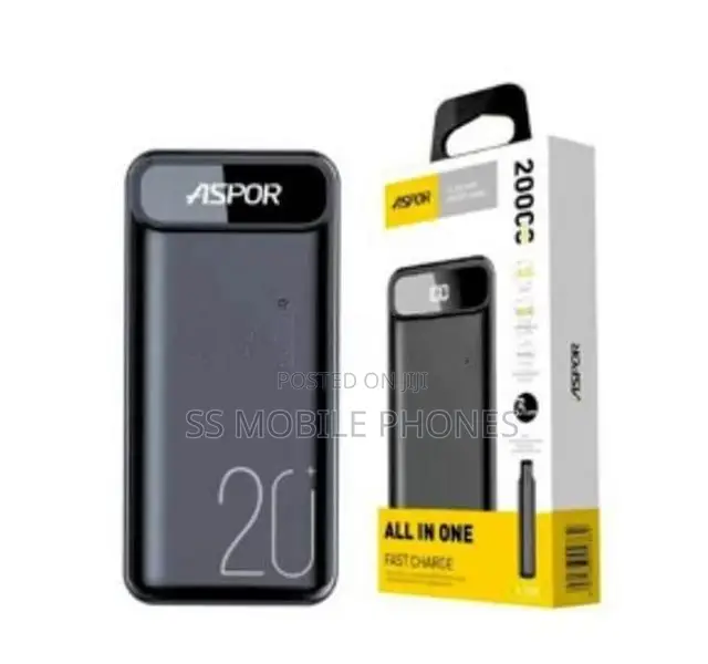 ASPER A396 PD 20000mAh 22.5W Fast Charging Power Bank