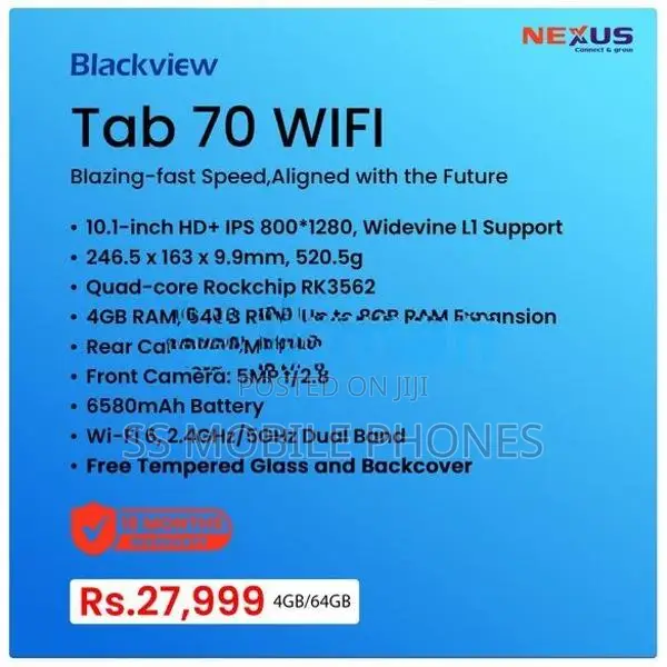 Blackview Tab 20 WiFi 12GB RAM 64GB 10” Tablet