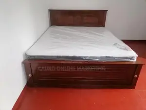 New Teak Box Bed with Spring Mattress King 6x6 Ft ( 72x72)