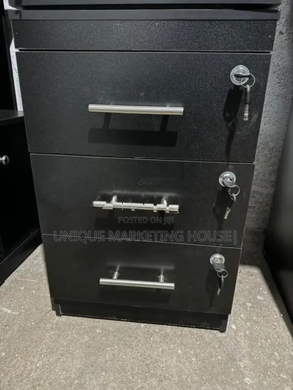 Modern 3 Drawer Lockable Cupboards