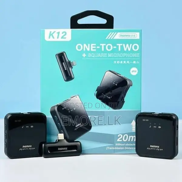 Remax K12 Square One-to-Two Wireless Lavalier Microphone Type C