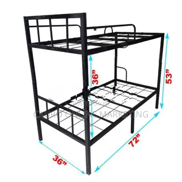 New Steel Box Bar Bunk Bed 6 X 3 Ft Double