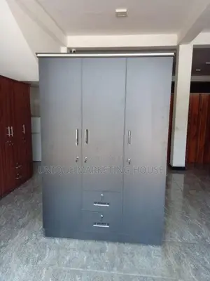 Modern 3D Black Melamine Classic Camiliya Wardrobe