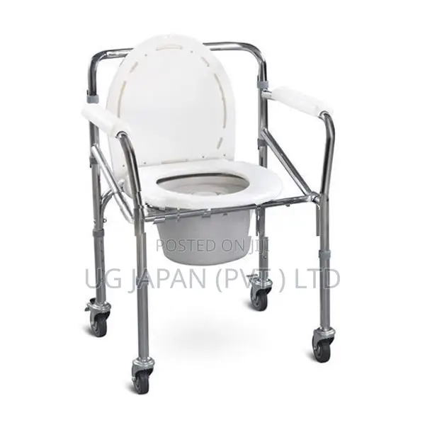 Commode Chair With Wheel Foldable