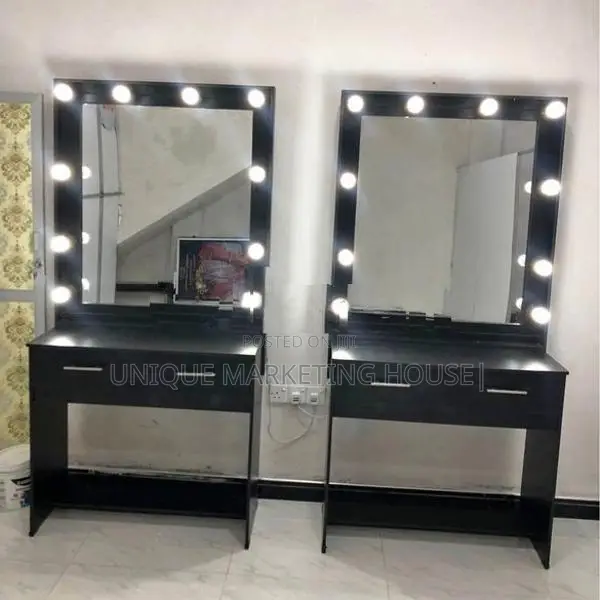 Modern Classic Hollywood Dressing Table with Lights