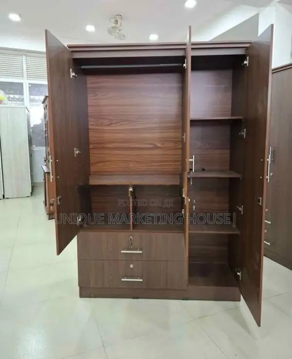Modern L 2 Drawer 3D Melamine Wardrobe
