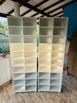 Modern 6ft 20pcs White MDF Smart Racks