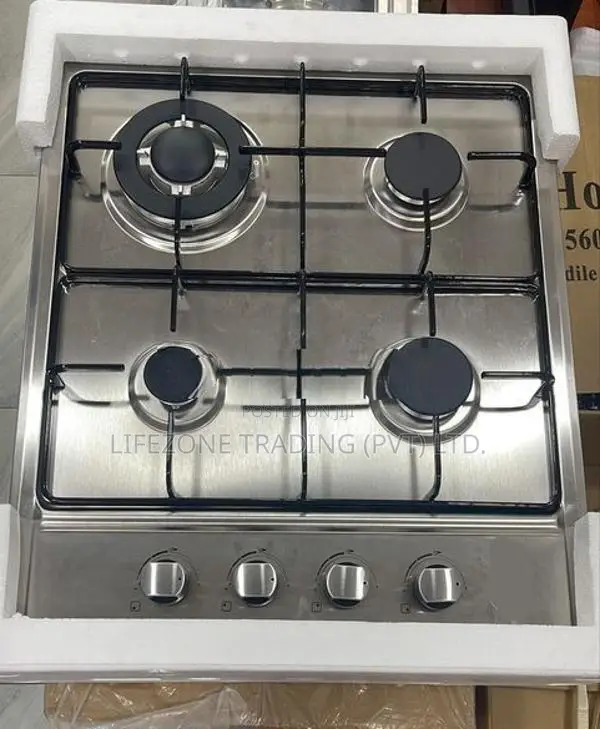 Four Gas Burner Cooker Hob - Silver (Stainless Steel)