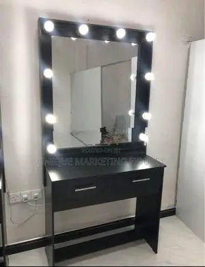Modern 6x3 White Classic 2 Drawer Dressing Table