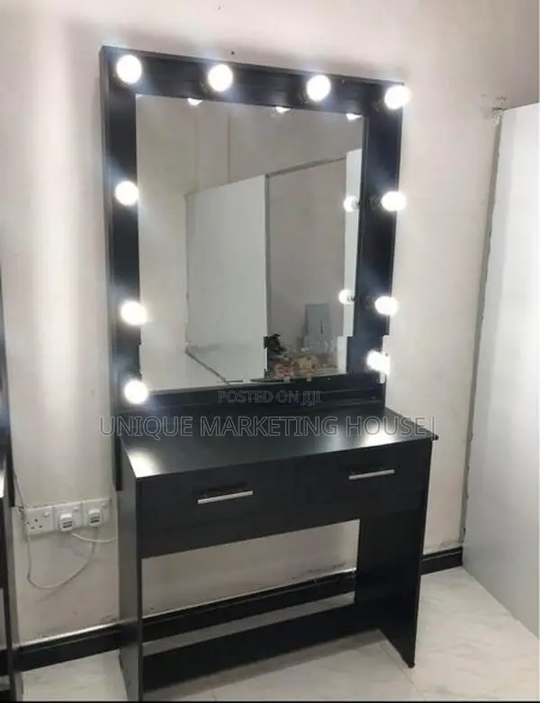 Modern 6x3 White Classic 2 Drawer Dressing Table
