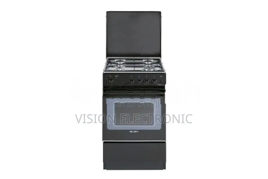 ELBA 50cm 4 Gas Burner Cooker with Oven - Black