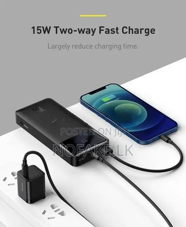 Baseus Bipow 15W 10000mah ( 3-Ports ) Digital Display Power Bank