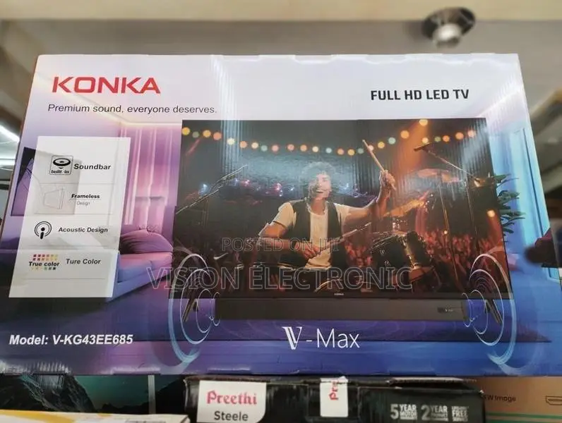 Konka V Max 43" HD Smart Full LED TV With built-in Soundbar