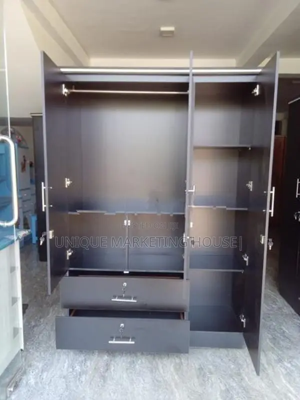 Modern Side L 2 Drawer BLK Wardrobe
