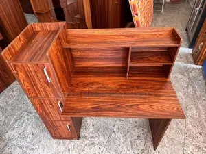 Modern 4Ft Side 3 Cupboard Dark Study Table