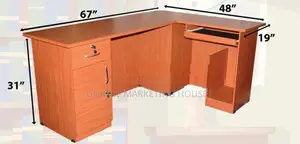 L Shape Melamine Office Table