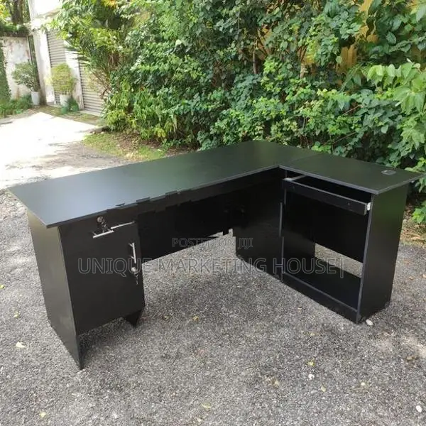 L Shape Melamine Office Table