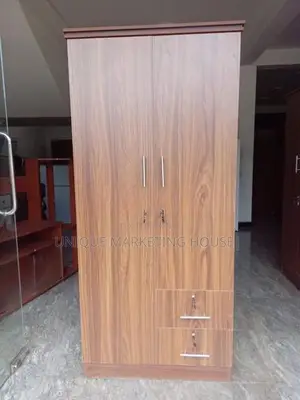 Modern 2 D Side Drawer Melamine Wardrobe