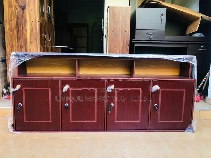 Modern 5ft Melamine R/made Reddish Pantry Cupboards