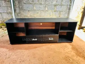 Modern 5ft BLK Melamine 65” TV Stand