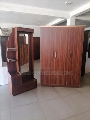 New Melamine 3 Door Cupboard Wardrobe with Dressing Table