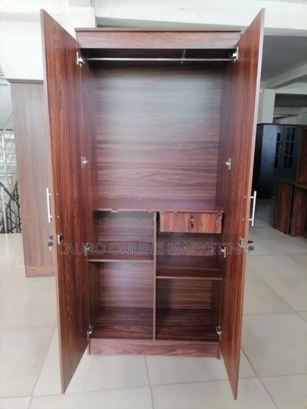 New Melamine 2 Door Wardrobe 6 X 2.5 Ft Cupboard FC