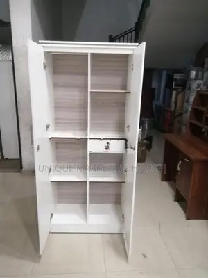 Modern Side Hanging 2 D White Wardrobe