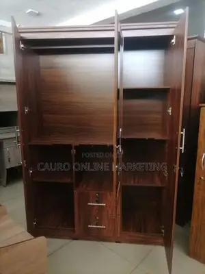 New 3 Door Cupboard 6x4 Ft Melamine Wardrobe