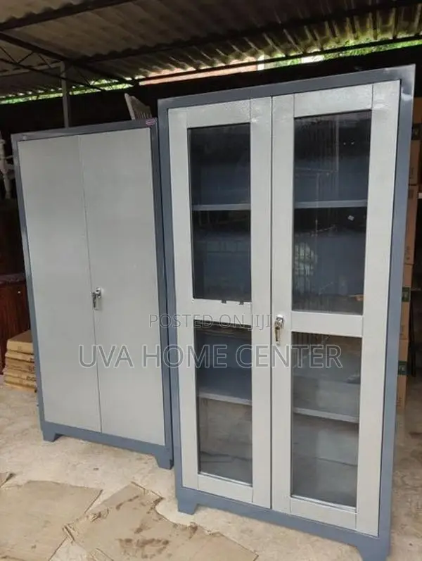 Steel Glass Office Cupboard 6x3ft