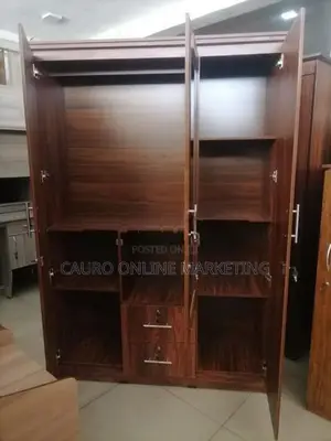 New Melamine Wardrobe 6 X4 Ft Mirror / Cupboard 3 Door