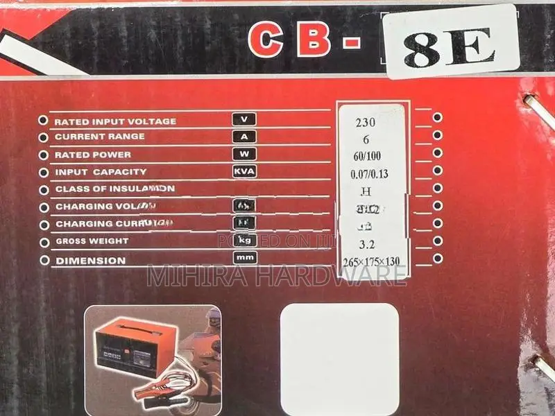 Battery Charger 6 Volts 12-Volts Cb-8 E Model Car Powermax Brand