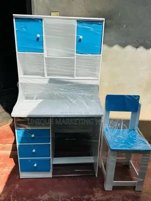 Modern Side 3 Drawer Kids Desk & Chairs