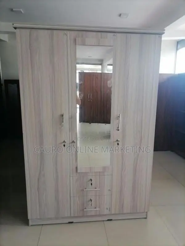 New Melamine Hash Colour 3 Door Cupboard 6*4 Wardrobe