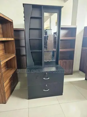 New Melamine White Black Coloure Dressing Table Cupboard