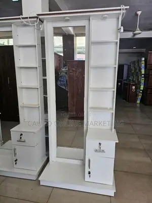 New Melamine White Black Coloure Dressing Table Cupboard