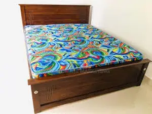 New Teak Box Bed with Triple Layer ( Hybrid ) Mattress 6*5 Queen