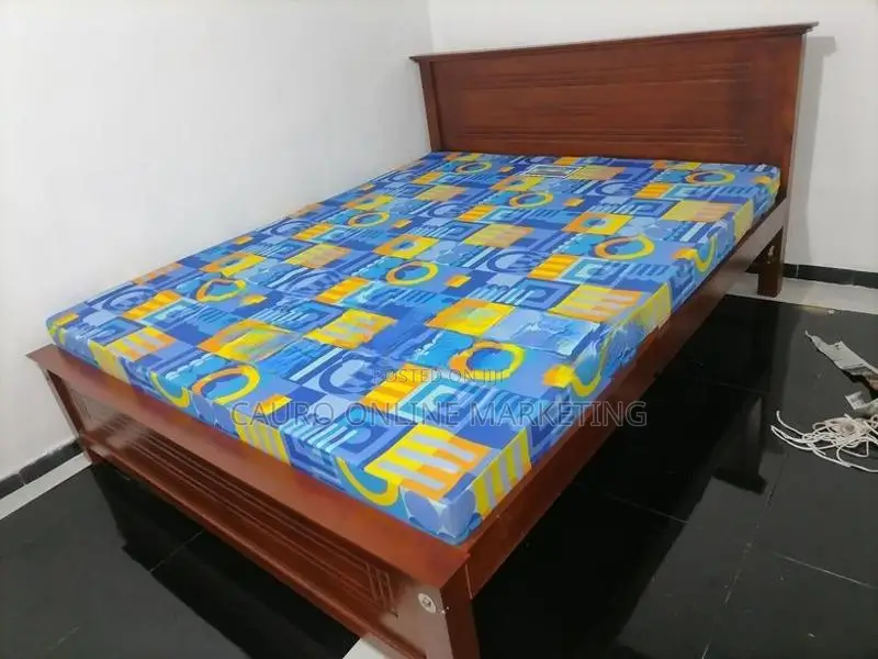 New Teak Box Bed Double Layer Mattress 6*5