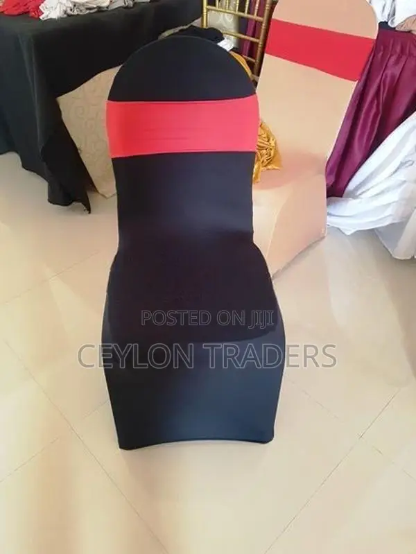 Banquet chair cover stretch heavy black